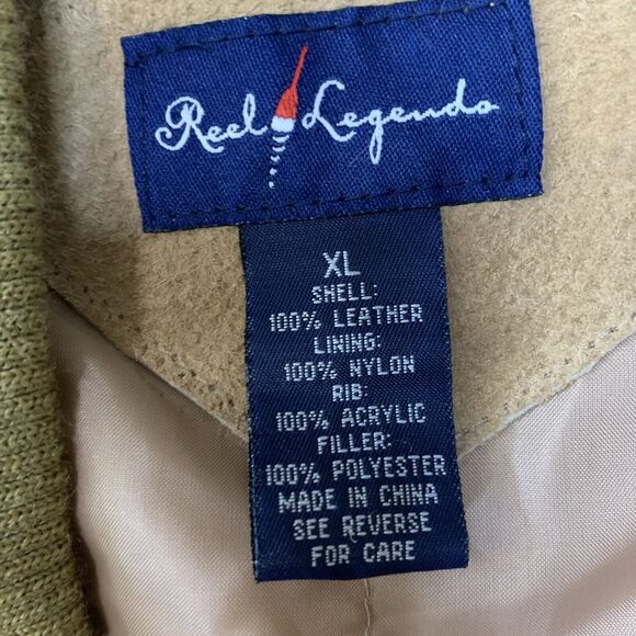 Reel Legends Men Leather Bomber Jacket Country Western Cowboy Soft Rodeo XL 100% - Picture 4 of 16